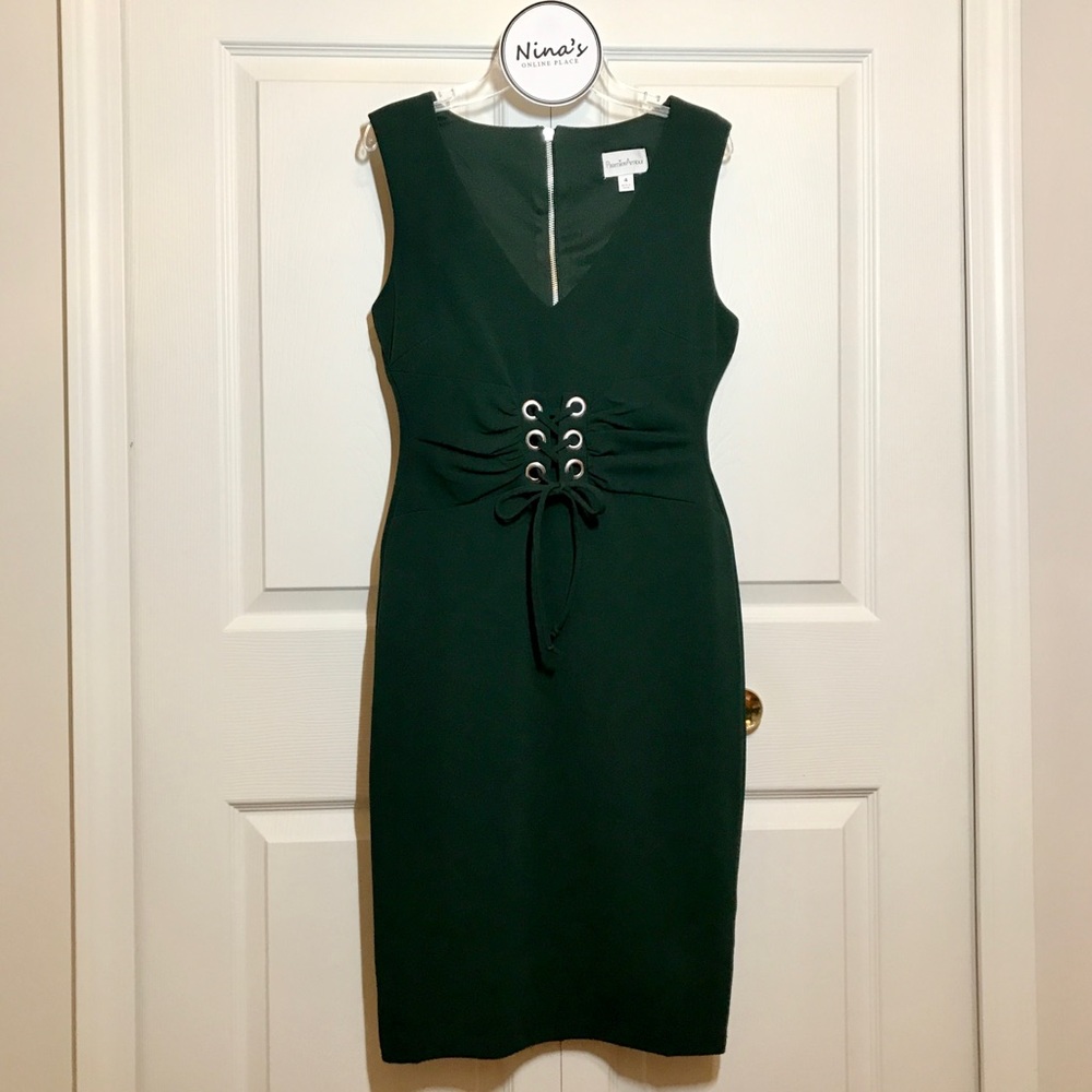Premier Amour Women’s Waist Corset Midi Dress Green Size 4